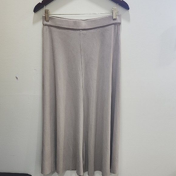 Rachel Zoe Gray A-Line Ribbed Midi Skirt - Picture 1 of 8